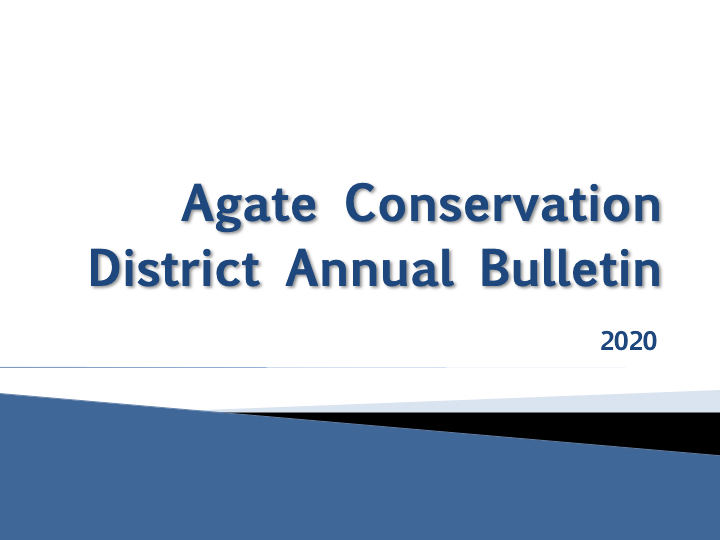 Agate CD Annual Bulletin – 2020